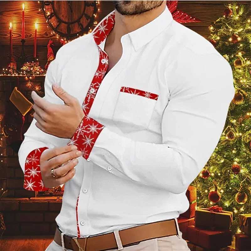 2024 Fashion Simple Office Business Casual Smooth Splicing Mens Shirt Soft Comfortable Lightweight Top Button Collar Plus SizeW240726