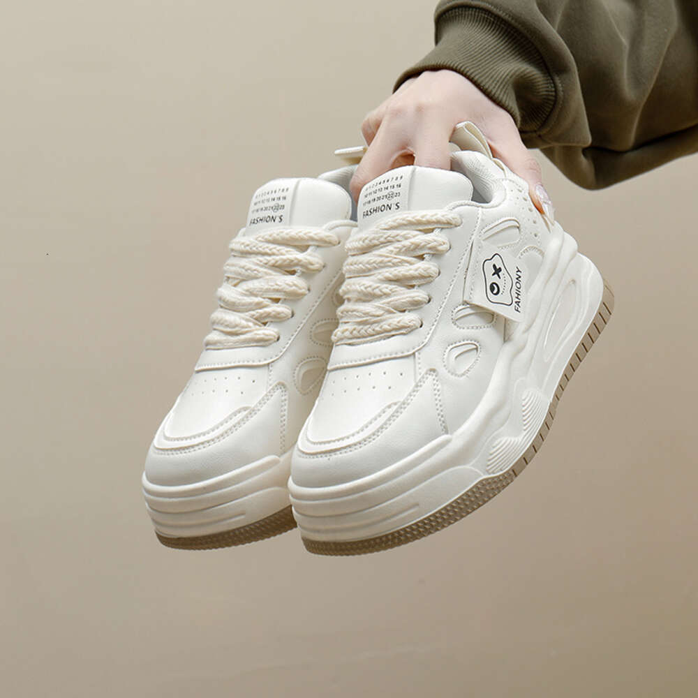 Ddmysports White For Women New Autumn Student Korean Edition Versatile Casual Ins Trendy Thick Soled Fashion Board Shoes ZS OUTDOOR