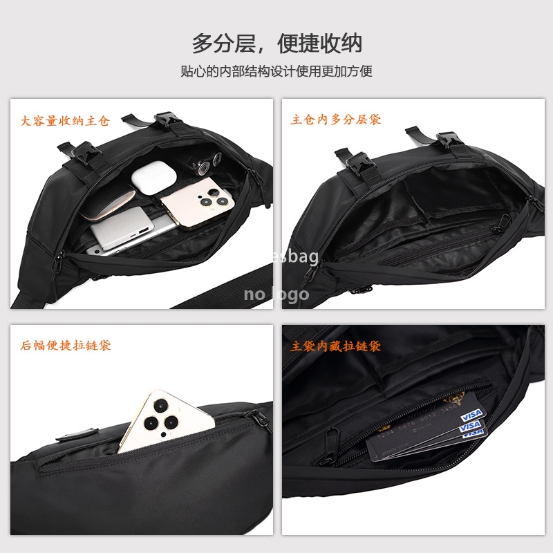 Men's chest bag Men's fashion brand tooling crossbody bag casual small bag boys satchel shoulder bag sports small backpack
