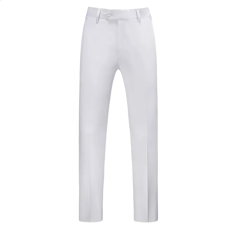 Fashion Mens Leisure Casual Boutique Solid Color Business Groom Wedding Pants Trousers w240816