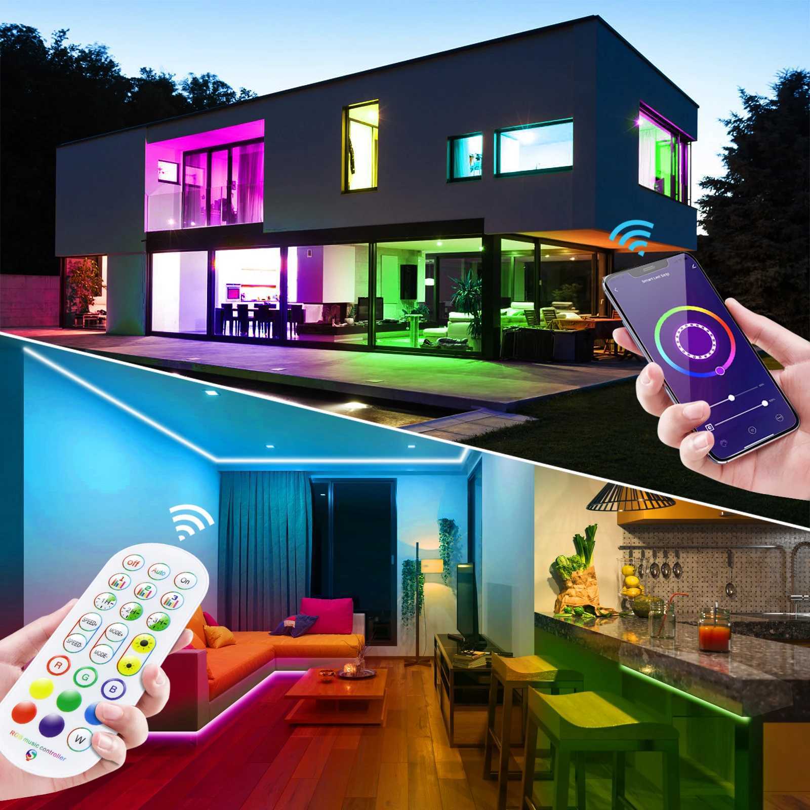 5V USB RGB neon light LED strip 1/2/3/4/5M Tuya WiFi neon light RGB strip and smart living application/Alexa/Google Home for neon light decoration lig