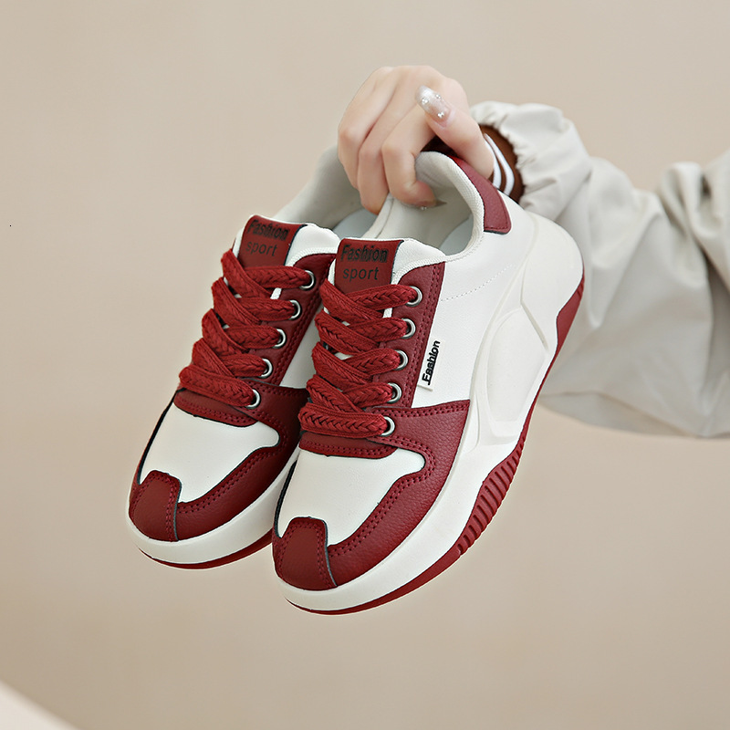 Ddmysports Autumn New Korean Ins Breathable White Women S Low Top Casual Board Thick Soled Sponge Cake Shoes OUTDOOR
