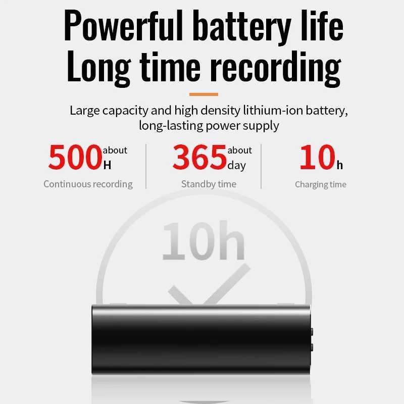 Q52 500 hour magnetic absorption voice recorder activated with highdefinition noise reduction for 365 days and ultra long standby Dictophone 432GB MP3