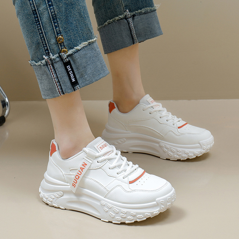 Ddmysports Ins Korean Version Leather Low Top Dad Shoes For Women Autumn New Breathable Student Sports Height Increasing Casual K OUTDOOR