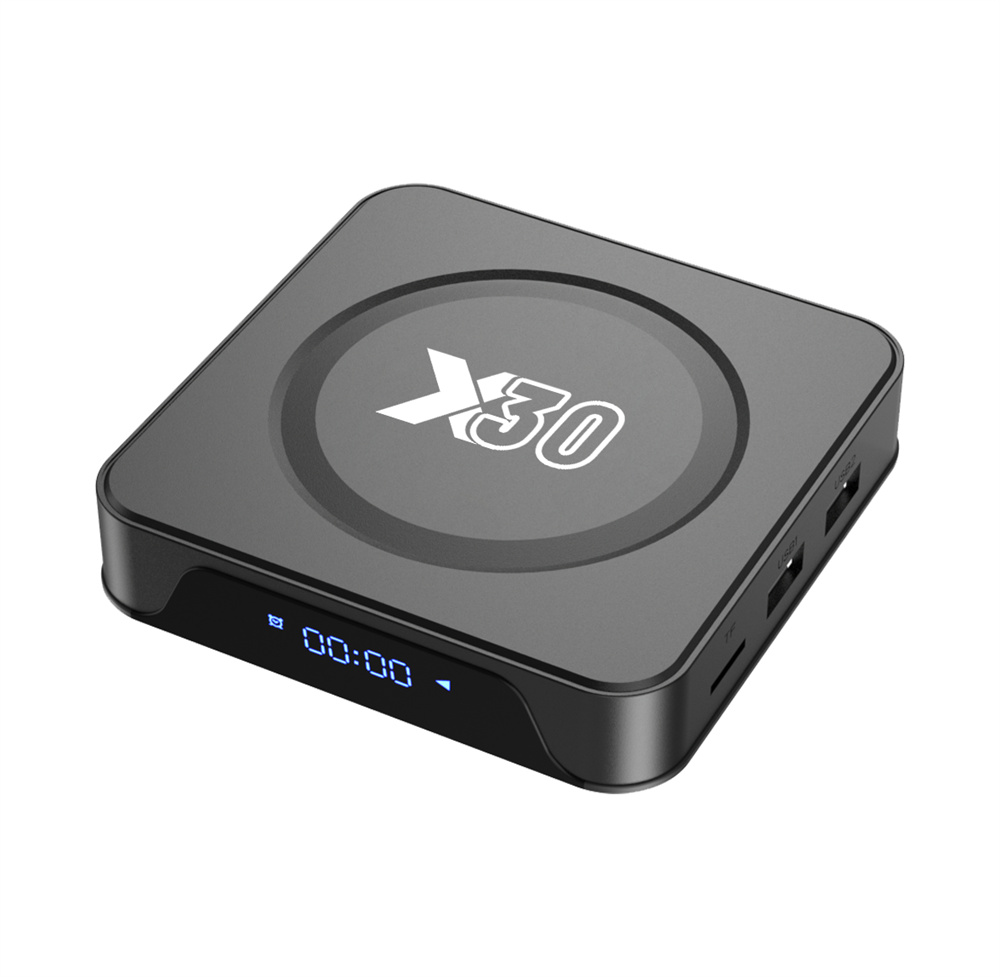 X30 tv box 8k WIFI6 ATV android 12.0 DAUL WIFI BT Allwinner H618 2GB 16GB big voice remote smart tv box internet