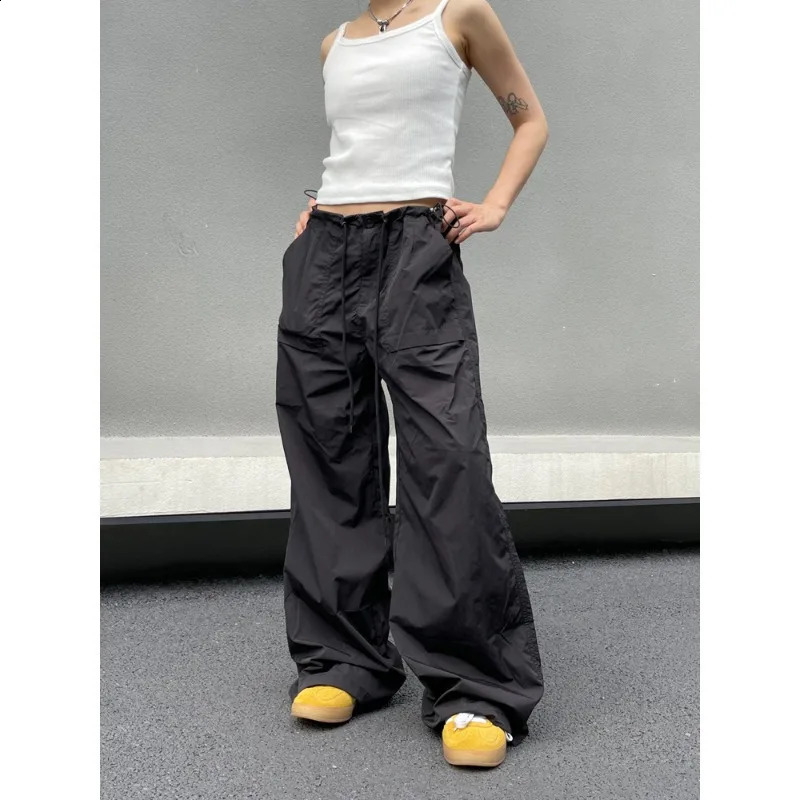 Deeptown Vintage Harajuku Oversized Pants Women America Retro Baggy Casual Cargo Trousers Man Y2k Summer Streetwear Loose 240816
