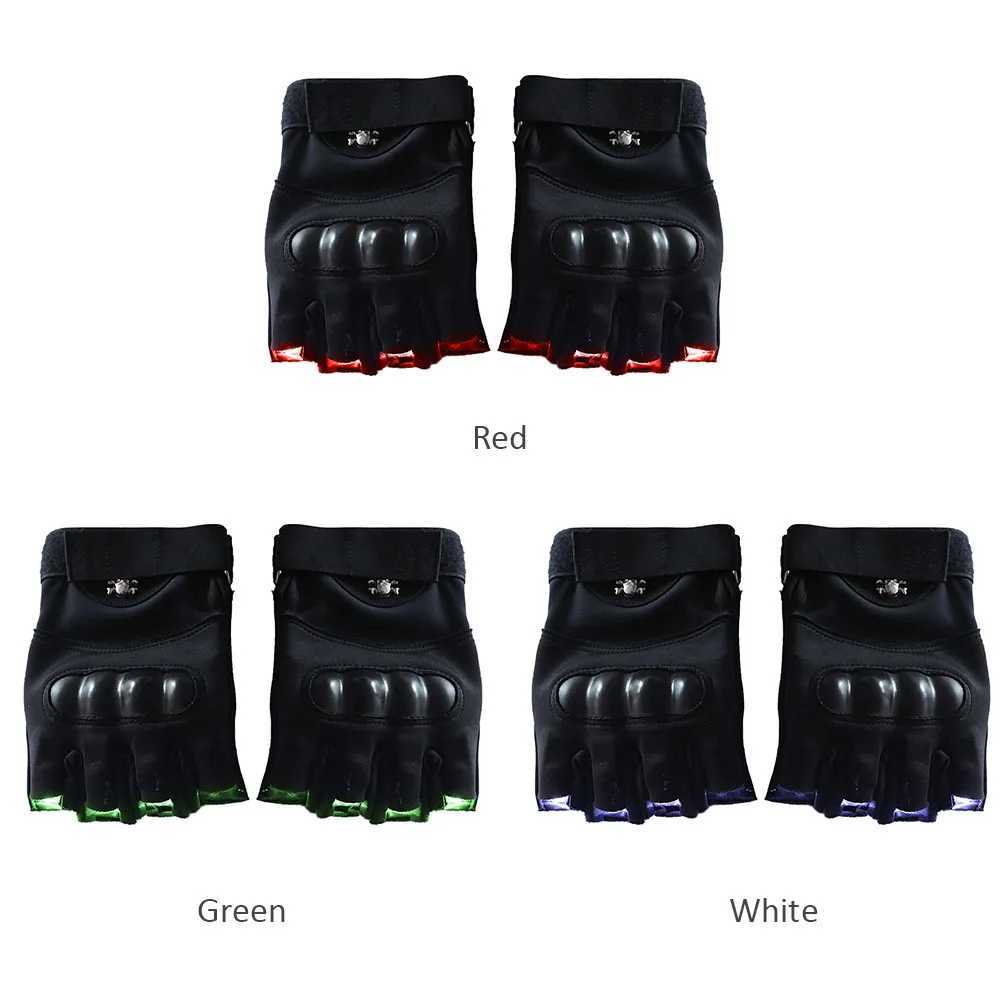 Half Finger Gloves LED Flashlight Waterproof Torch Fishing Outdoor Camping Hiking Survival Rescue Tool Laser Glowing Stage Glove Y240817