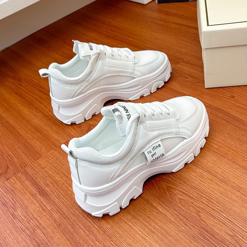 Ddmysports Ins Korean Version New Dad Women Autumn Student Mesh Breathable Sports Street Auction Height Shoes A OUTDOOR