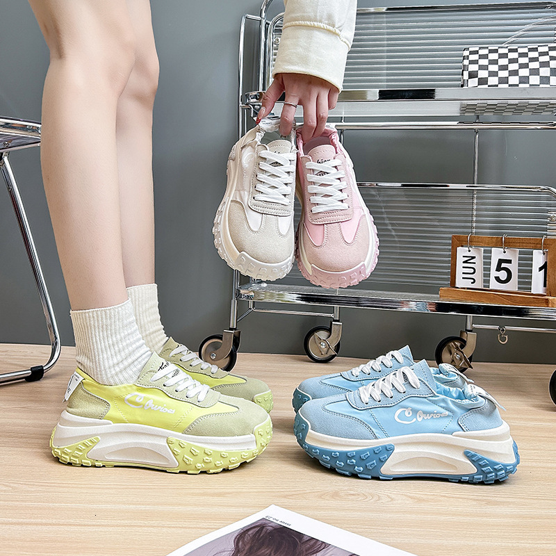 Ddmysports Autumn New Korean Version Breathable Dad Instagram Student Casual Thick Soled Running Shoes For Women W OUTDOOR