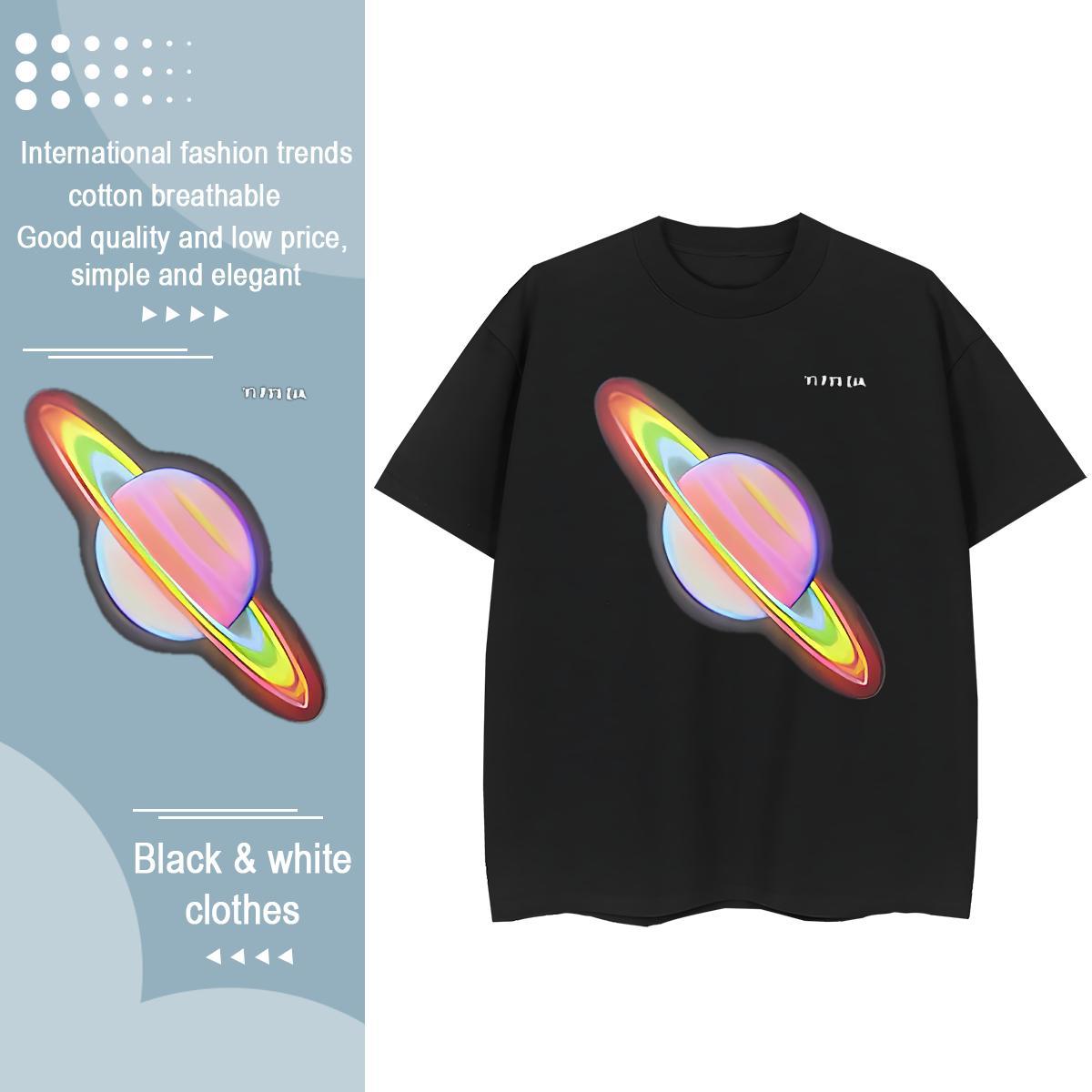 New Arrival T-Shirts Crew Neck Breathable 100% Cotton 230g Unisex Tshirts DIY Logo star Hip Hop Popular Tops Tees