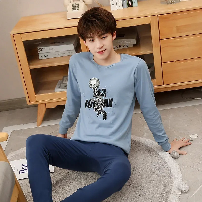 Big Boys Pajamas Winter Long Sleeved Childrens Clothing Sleepwear Teens Pajama Cotton Pyjamas Sets For Kids 10 12 14 16 Years 240813