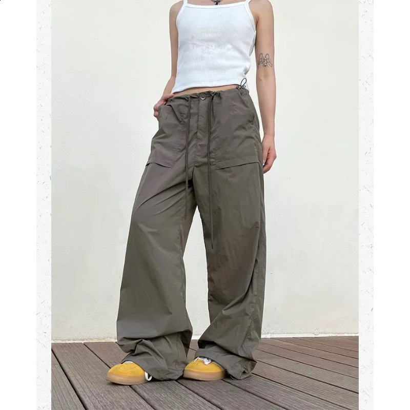 Deeptown Vintage Harajuku Oversized Pants Women America Retro Baggy Casual Cargo Trousers Man Y2k Summer Streetwear Loose 240816