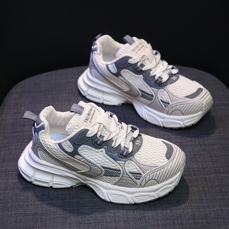 Ddmysports Instagram Korean Edition Mesh Dad Autumn New Breathable Student Sports Shoes Elevated Leisure Street Shoot K OUTDOOR