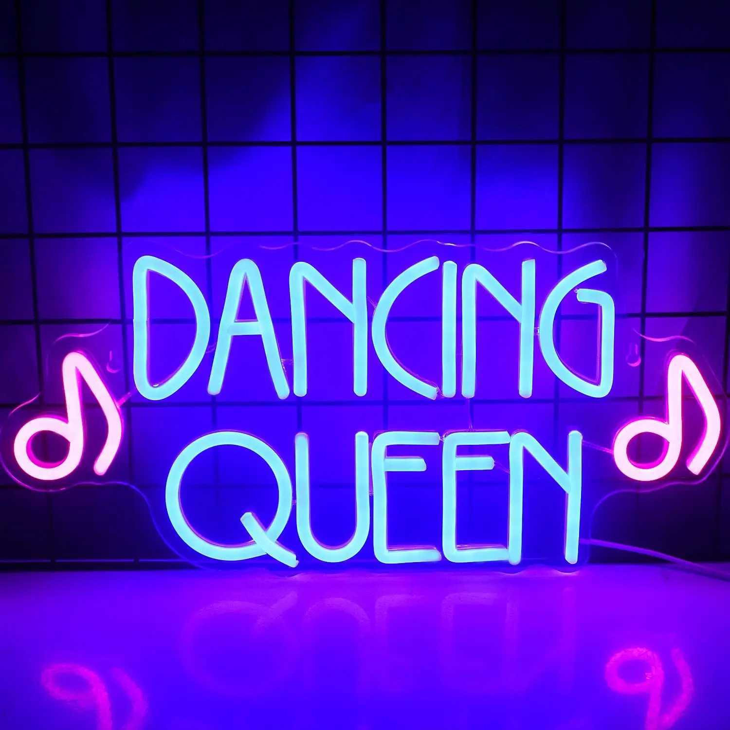 Dance Queen Neon Sign LED Neon Sign USB Power Switch Night Light Wall Decoration Dance Studio Dance Party Bar Dance Club B240817
