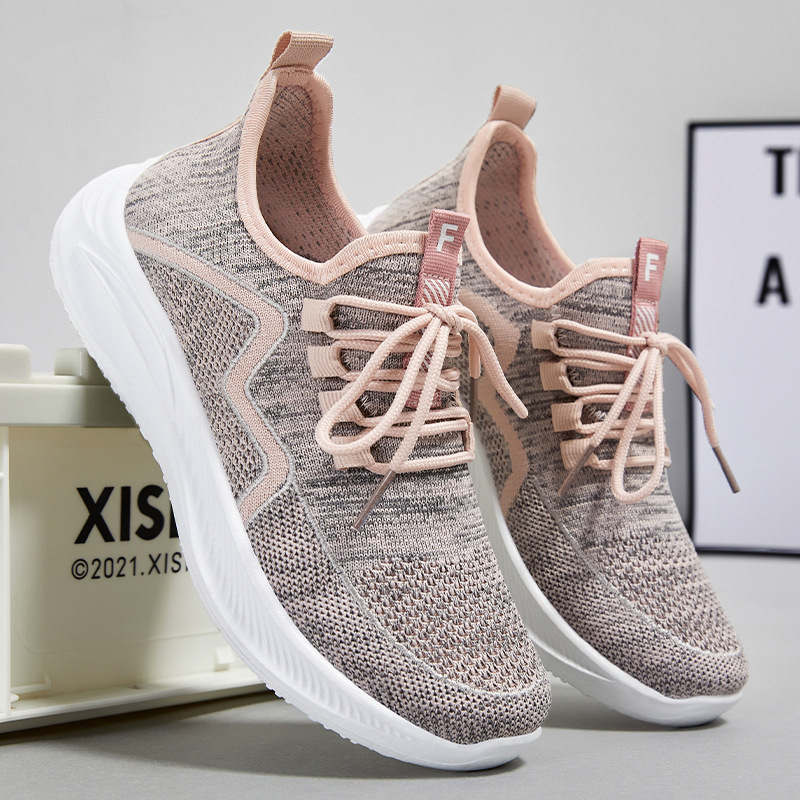 Ddmysports Women S New Autumn Style Flying Woven Sports And Leisure Women Fashionable Mother Shoes Old Beijing Cloth OUTDOOR