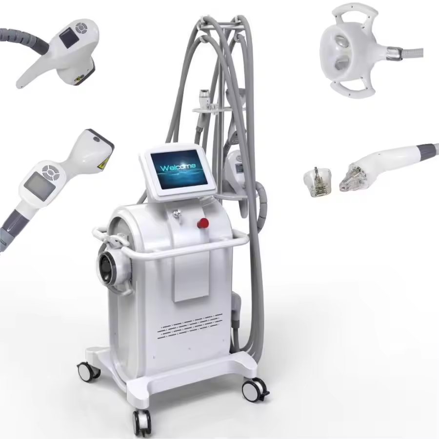 Newest Ultrasonic Cavitation Vacuum RF Roller Machine Led Screen Body Shaping Radio Frequency Machine Double Chin Body Slimming Auto Vacuum Roller Mac