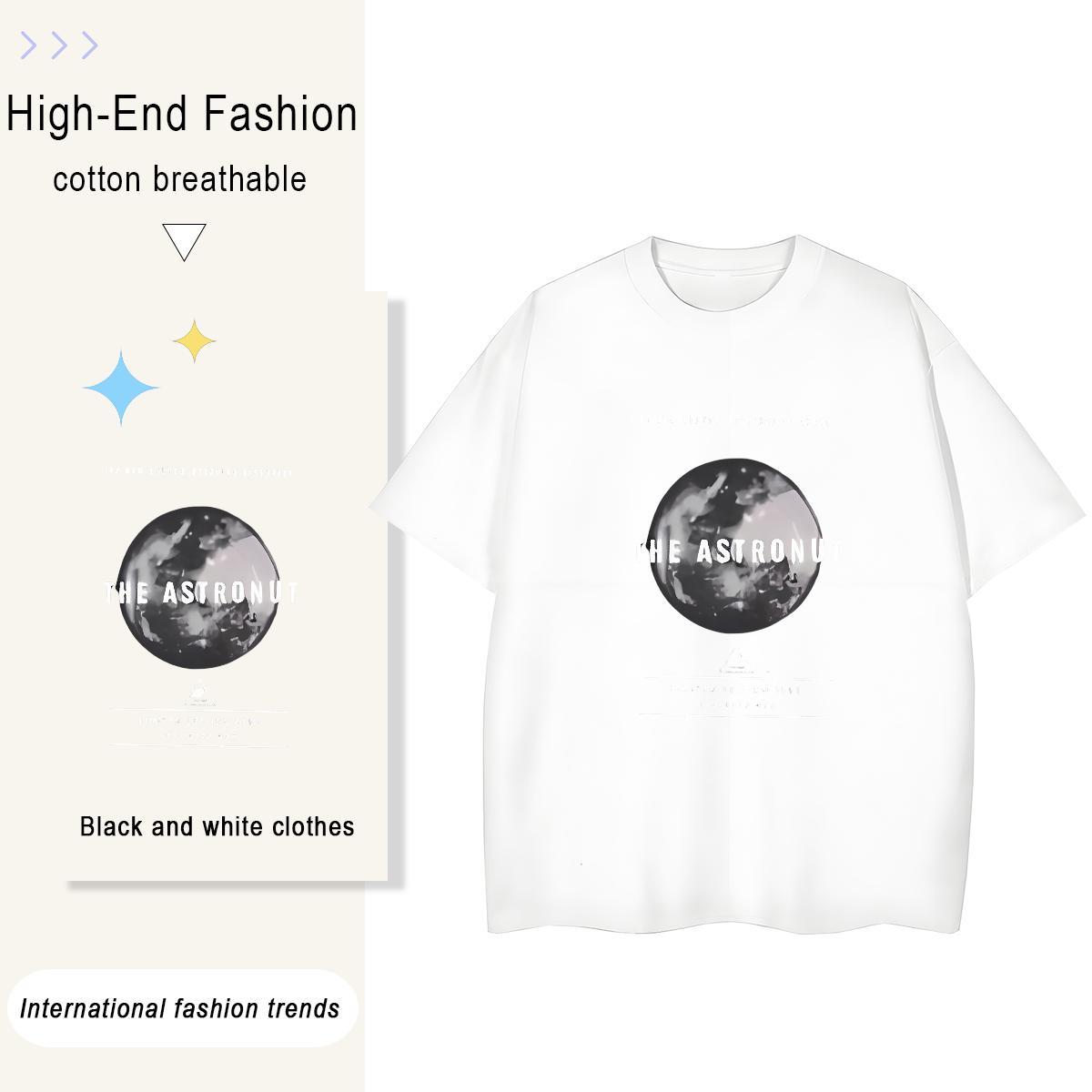 Classic Men T Shirts 230g 100% Cotton letter Casual Beach DIY Printed Crew Neck Tshirt for Man Woman Fashion Designer Tees