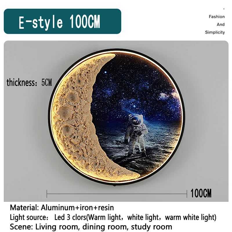 AFRA Modern Picture Wall Light Outer Space LED Mural Light 1m Diameter Living Room Childrens Room Decoration Painting W240816