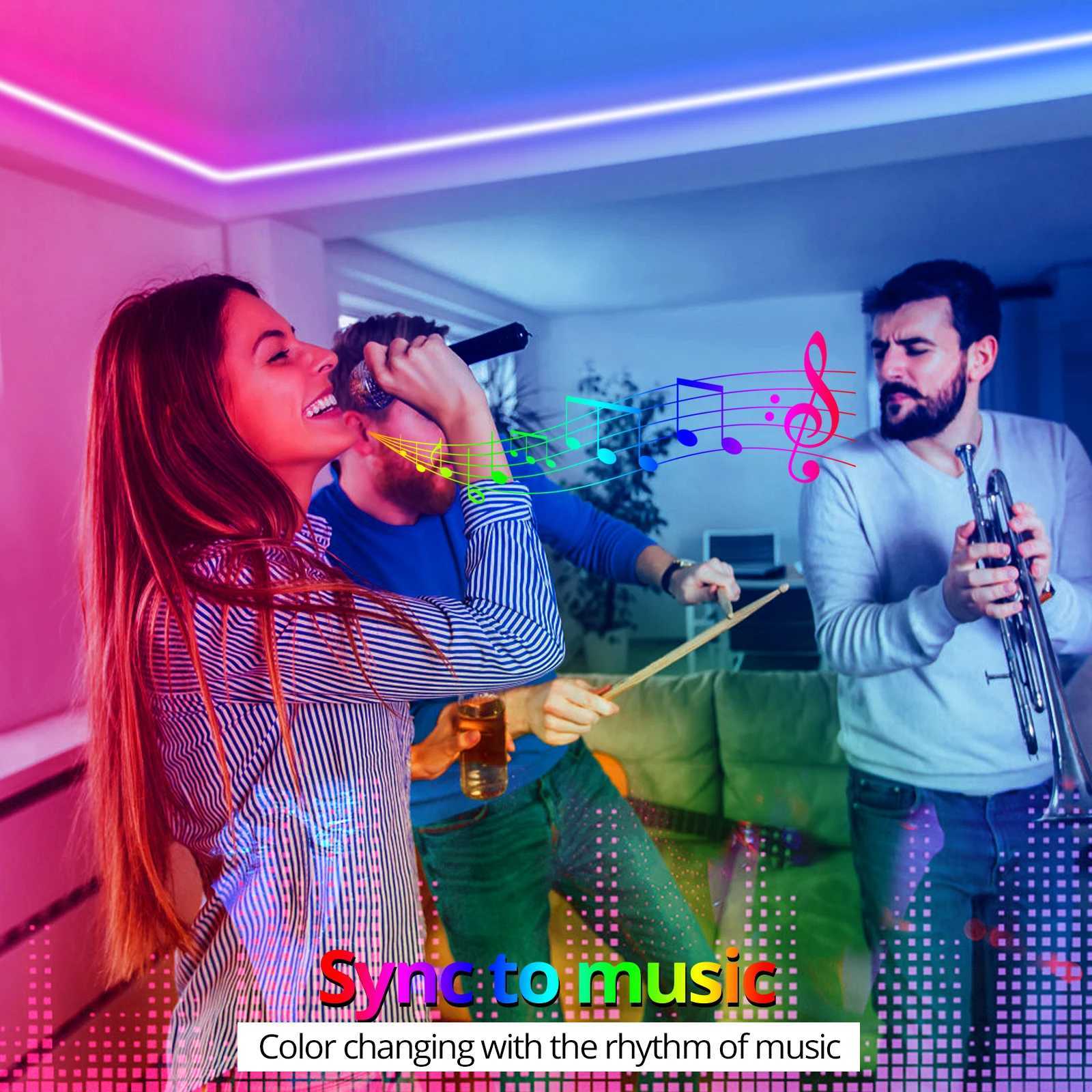 5V USB RGB neon light LED strip 1/2/3/4/5M Tuya WiFi neon light RGB strip and smart living application/Alexa/Google Home for neon light decoration lig