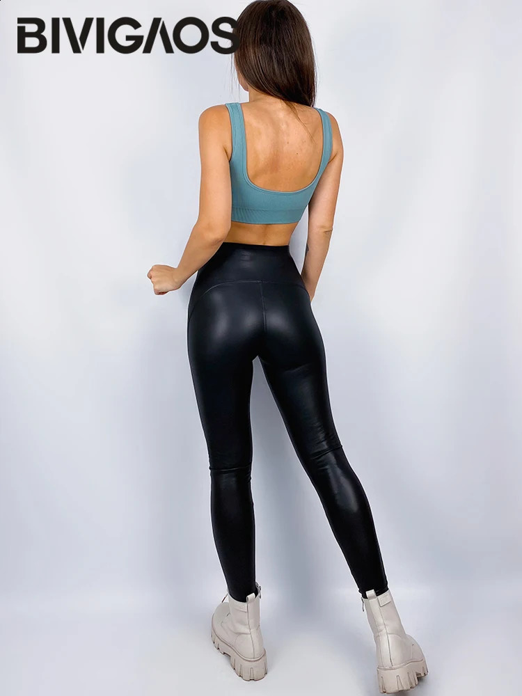BIVIGAOS Women Spring Autumn Fleece Matte PU Leather Pants Leggings Elastic Slim Skinny Leggings Windproof Warm Sexy Legging 240816