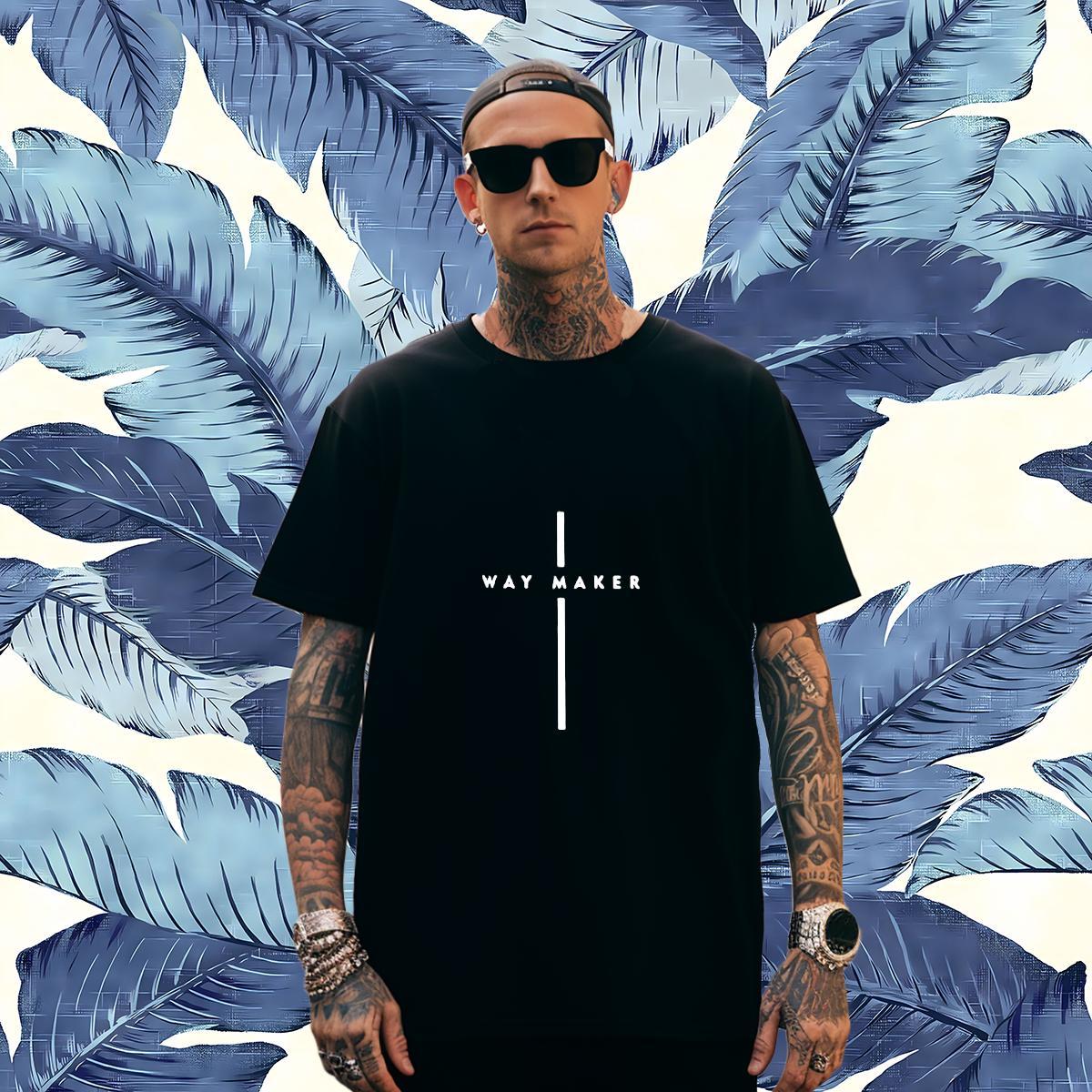 Wholesale T shirt 230g 100% Cotton letter Street Custom Print Oversized Breathable Tshirts Fashion Polos
