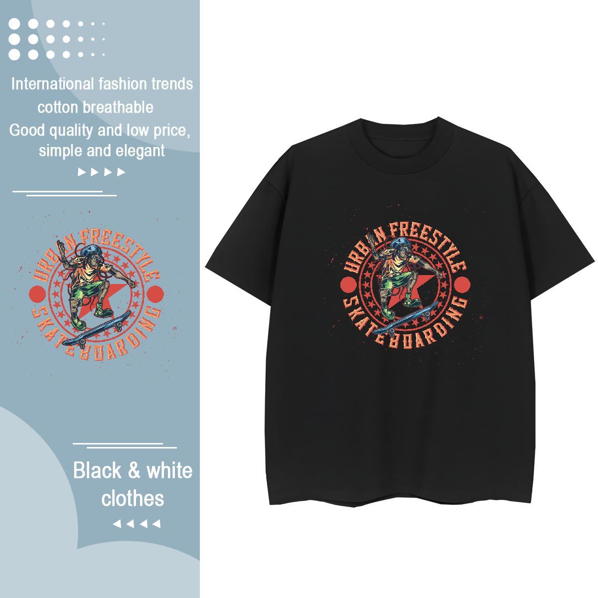 2024 DIY T-Shirts for Women Breathable 230g Pure Cotton Tshirt for Man Woman Anime skateboarding Sports Street Wear Free Shipping Clothes