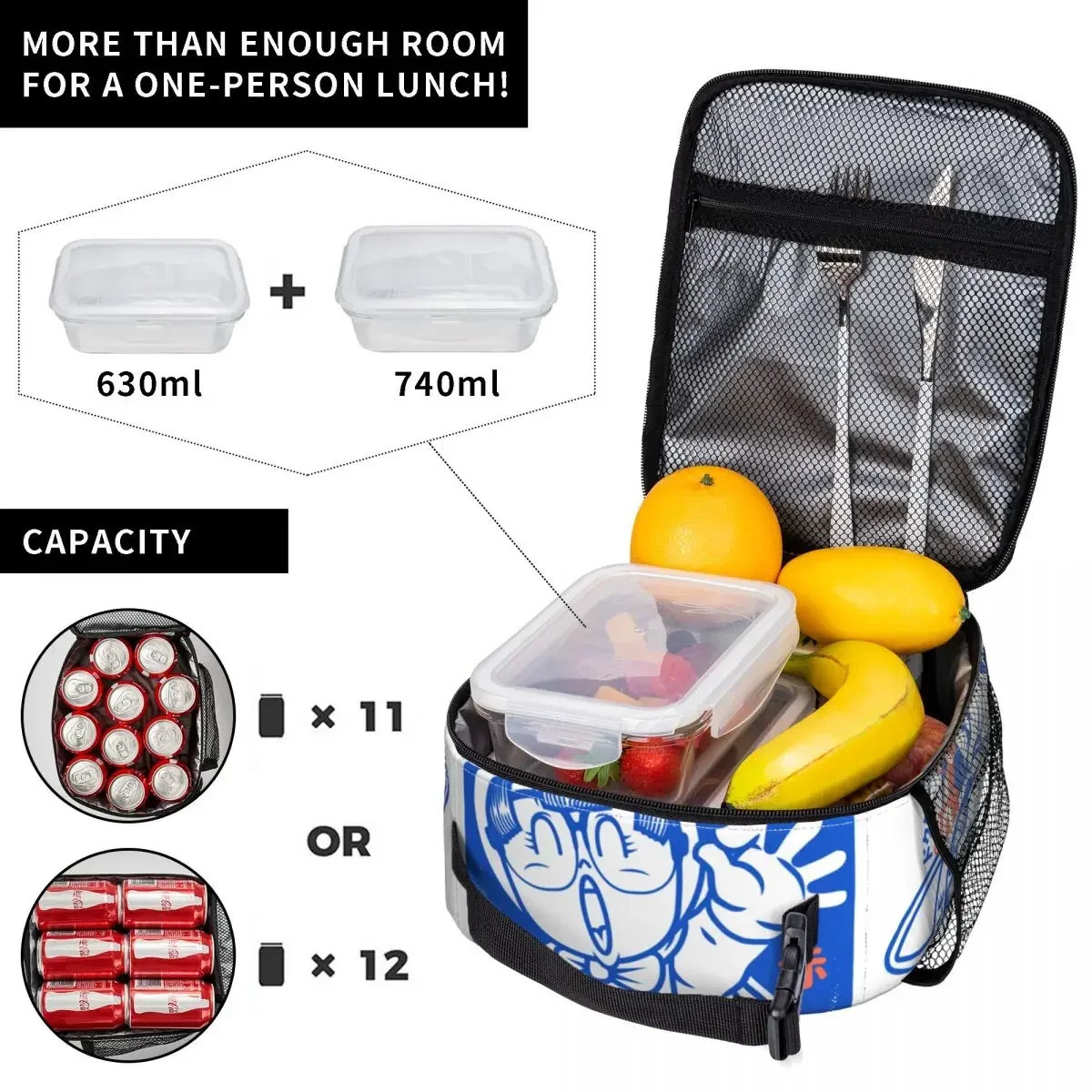 Arale From Dr Slump Thermal Insulated Lunch Bags Work Portable Box for Lunch Thermal Cooler Lunch Box 240816