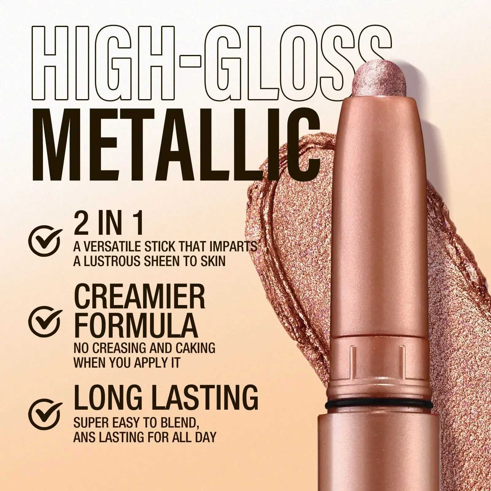 Metallic Lescent eye shadow Stick Glitter Blue eye shadow Cream Brighten eye shadow Pen Waterproof eyeliner MakeupW241212
