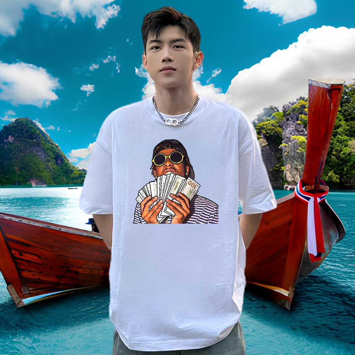 Cool Design T Shirts Men 230g Cotton exciting Outdoor Custom Printing O-Neck Short Sleeve Men Clothes T-Shirt 2024 Tees Shirts