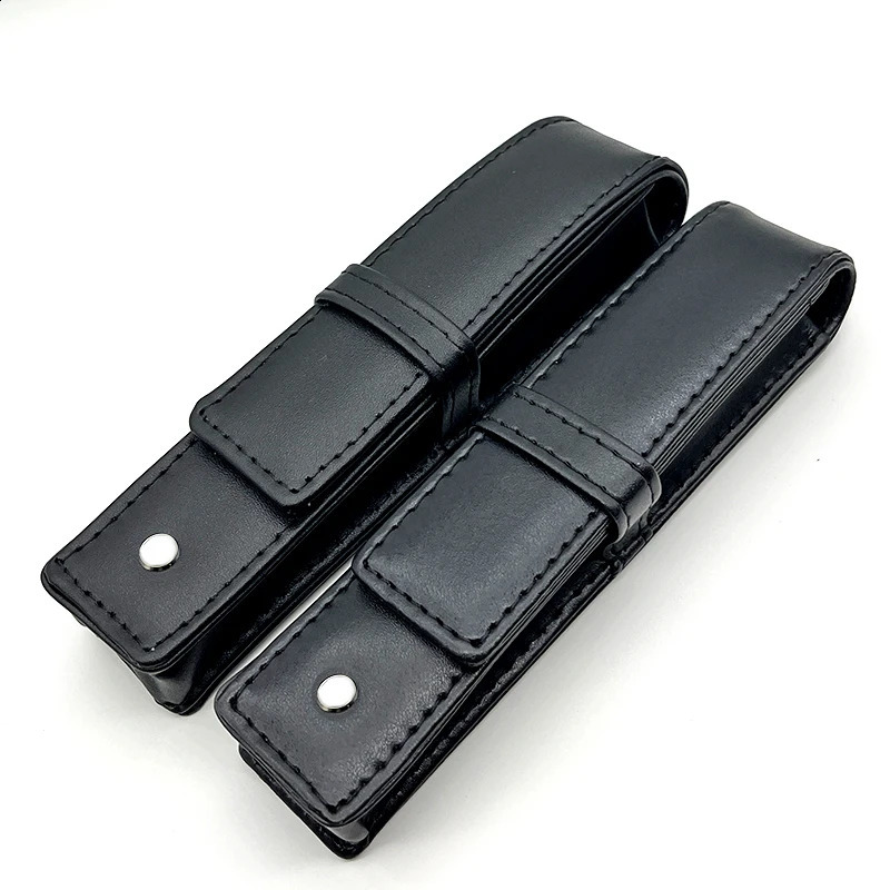 MB y black leather pencil case holder highquality stationery supplies 240817