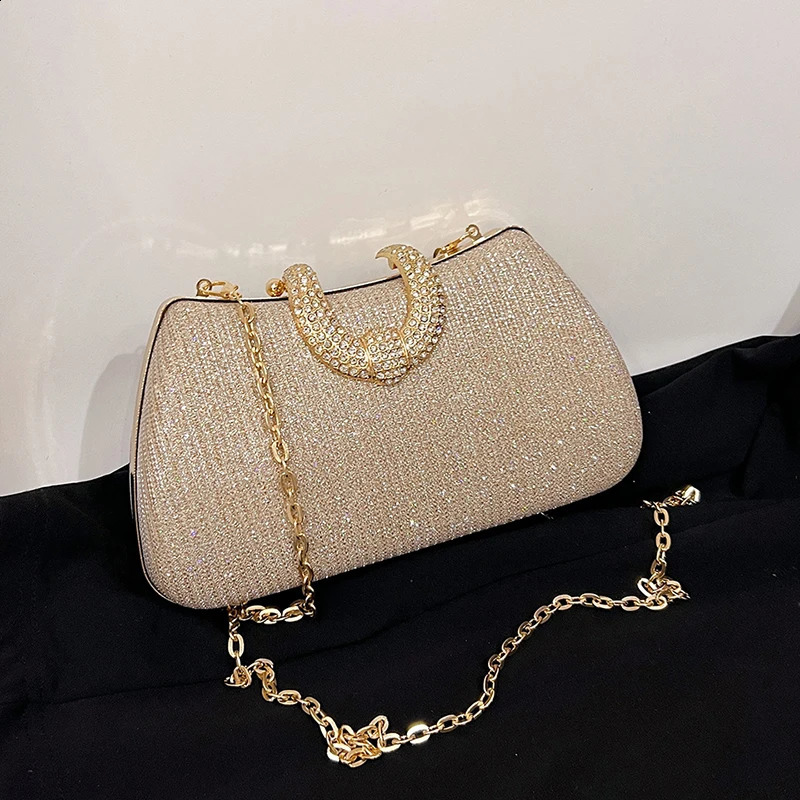 Sparkling solid color ladies temperament shoulder bag Hold Party friends party shopping mom urban beauty 240816