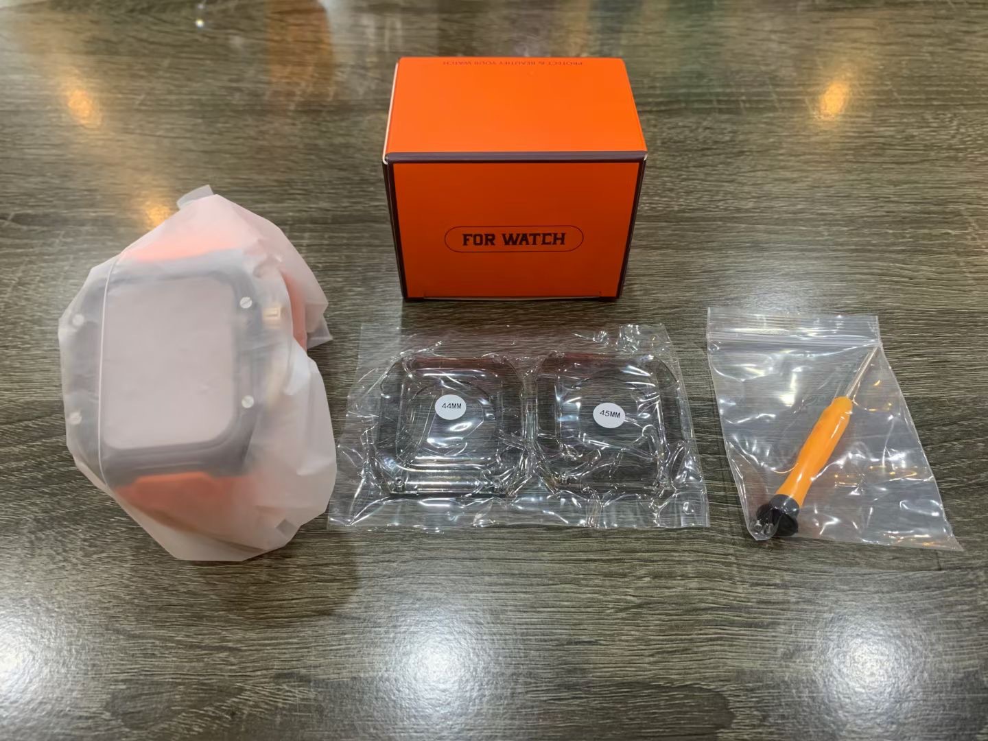 Transparent Case+TPU Strap Modification Kit for Apple Watch Ultra 2 49mm Band for IWatch Series 9 8 7 6 5 4 45mm 44mm Accessories