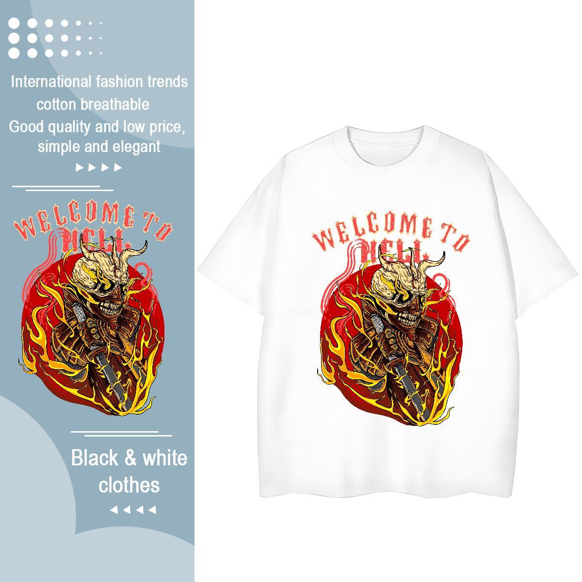 Brand Womens T Shirts Round Neck Short Sleeve 230g 100% Cotton Couples T Shirts Custom Print Plus Size ET Casual Daily Wear High quality Tops Tees