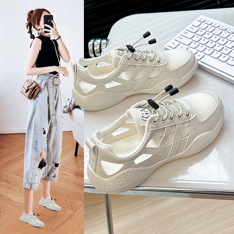 Ddmysports Summer New Korean Student Board Instagram Breathable Small White Thick Sole Mesh Shoes Women S Y OUTDOOR