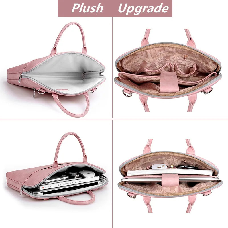 17 inches 17.3 Laptop Computer Bag Beautiful Simple Fashion Men Handbag Leather Business Women Briefcase 240816