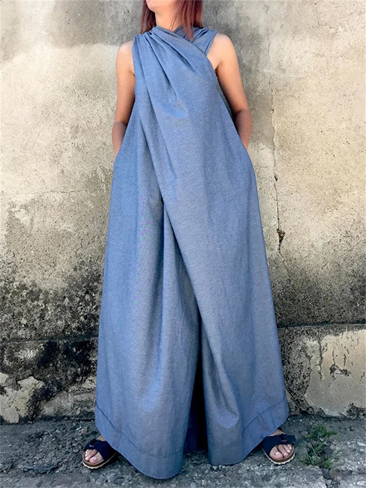 Gymystars Womens Wide Leg Jumpsuits For Women Summer Sleeveless Plus Size One Pieces Tube Pants Jump Suits Clothes For Women 240816
