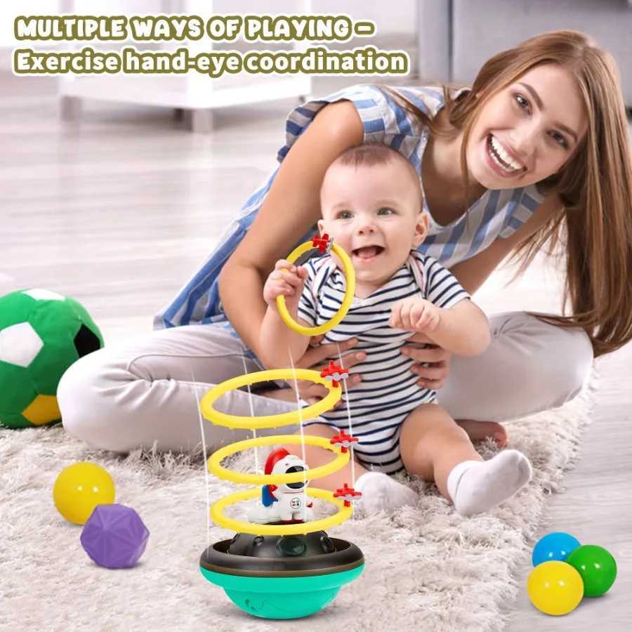 Astronaut baby bath toys Childrens spray water toys Rotate and light baby bath toysW240814