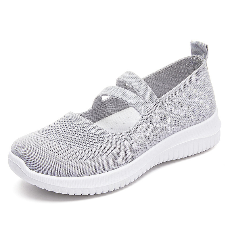 Ddmysports Women S Summer New Fabric Plus Size Women Fly Woven Shoes Soft Soled Casual Mom OUTDOOR