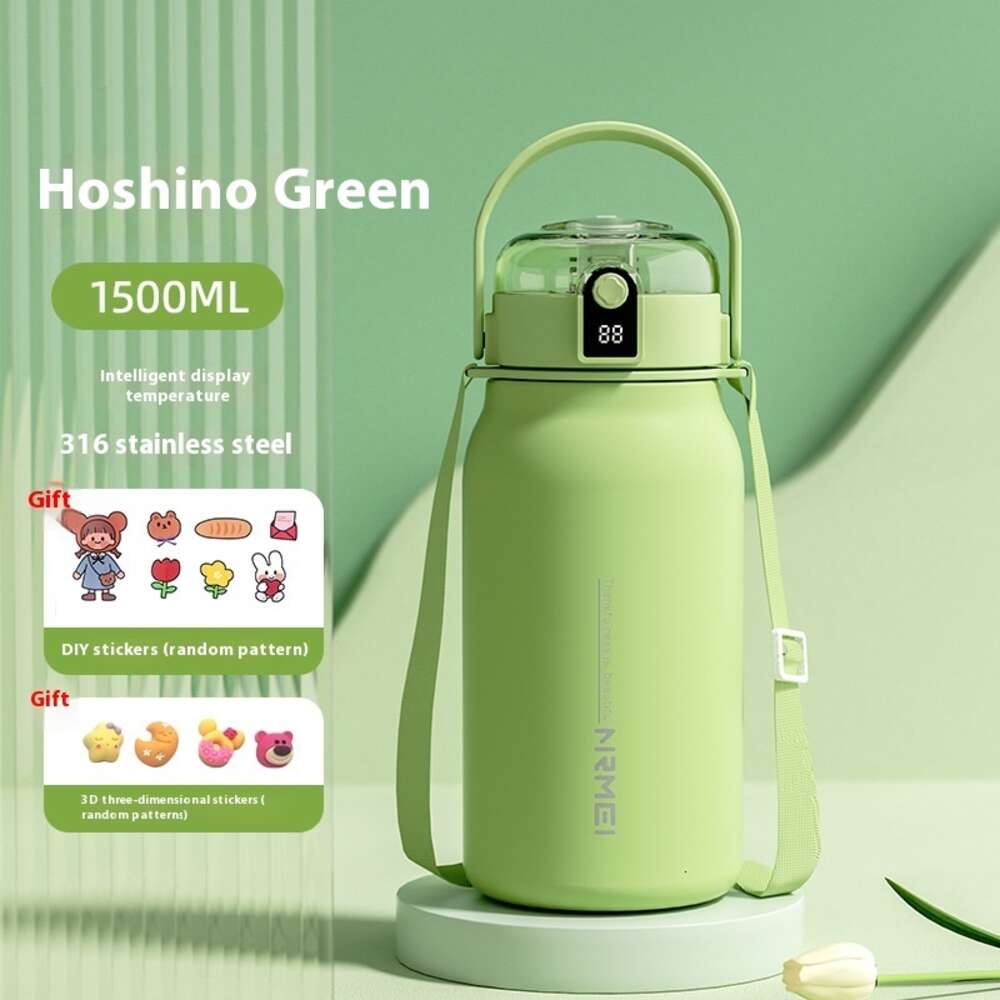 High-Quality Stainless Steel Thermal Pot - Ideal for Male & Female Students with Straw Cup Feature
