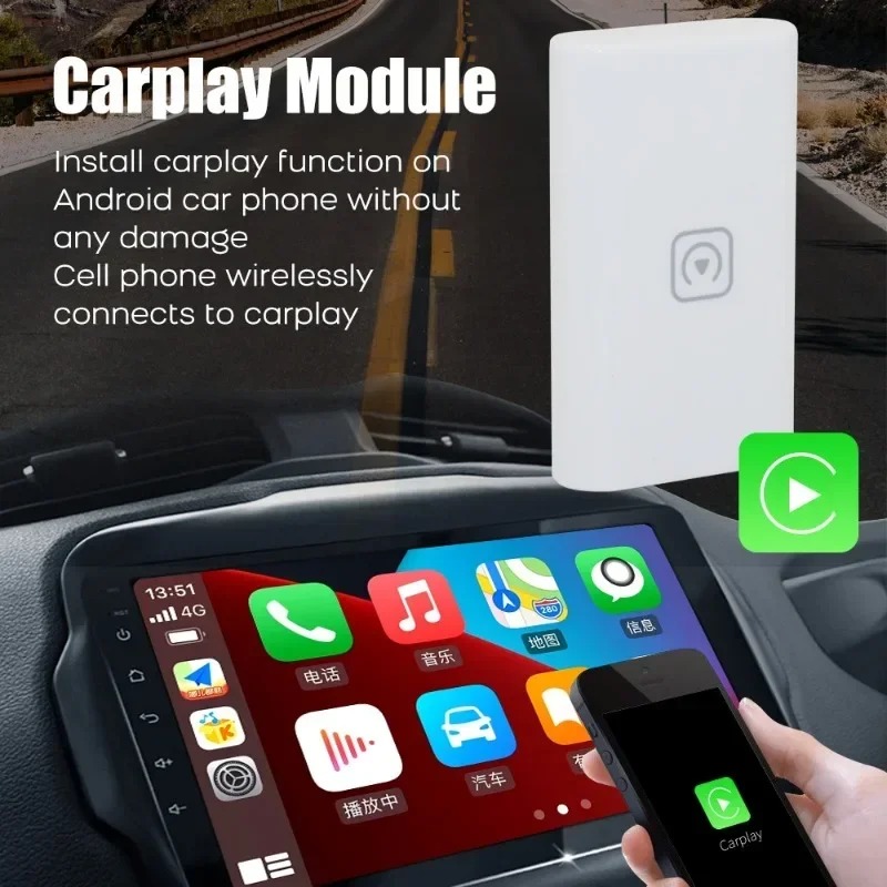 CarPlay Adapter for Apple IPhone Wired To Wireless Carplay Plug and Play USB Connection Auto Car Dongle Android