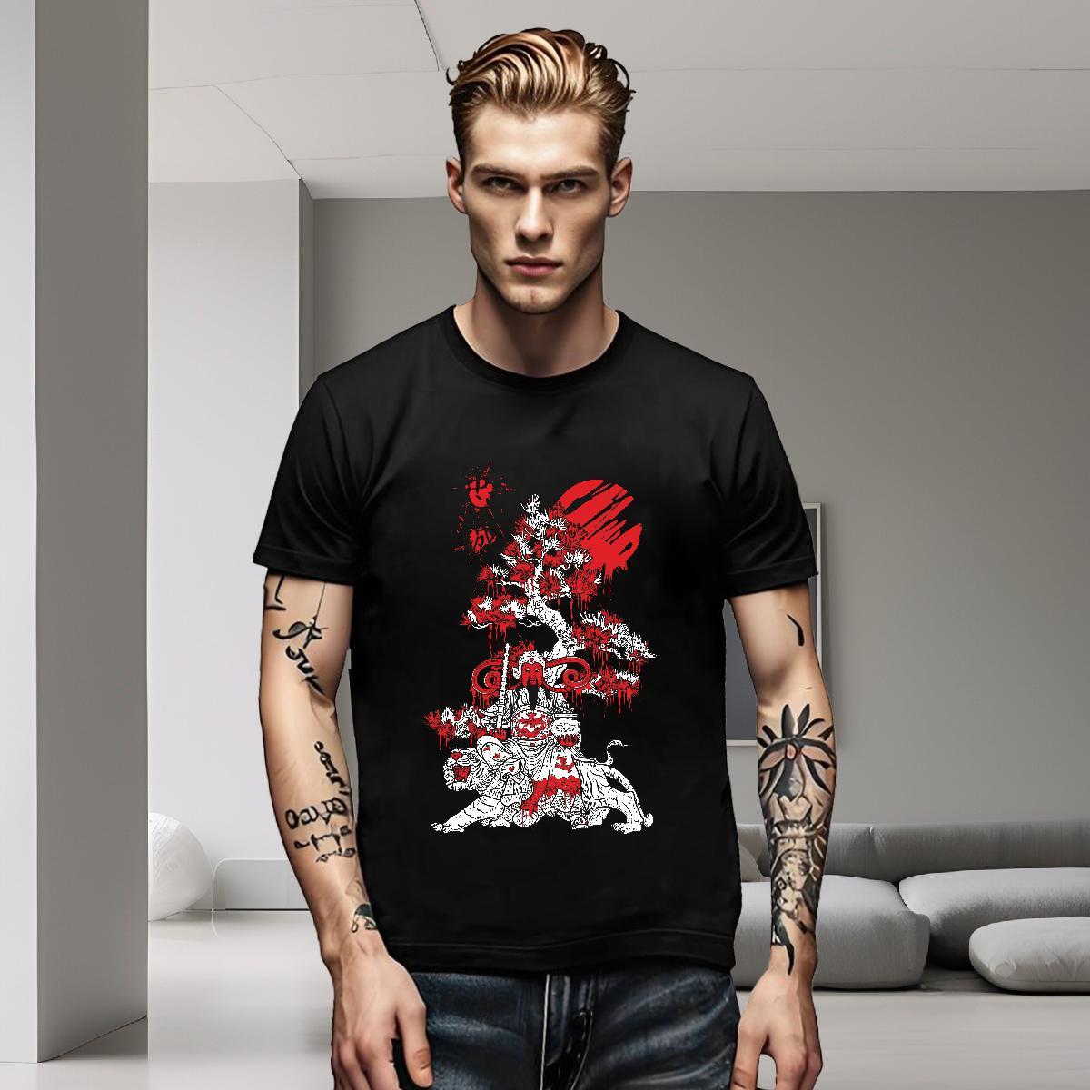 Fashion Mens Tshirts 100% Cotton 230g Spring Summer icon Pure Cotton T-Shirts Cool Design White Plus Size Tops