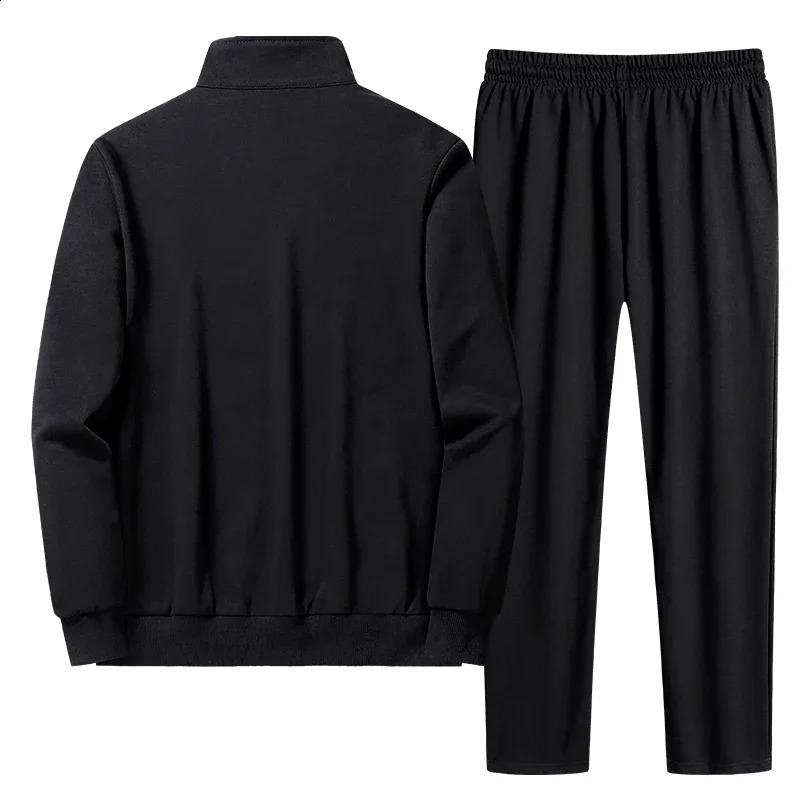 Mens Spring and Autumn Mens Sportswear 2-piece Set Sportswear JacketPants Sportswear Mens Track and Field Wear Asian Size 6XL 7XL 8XL 240827