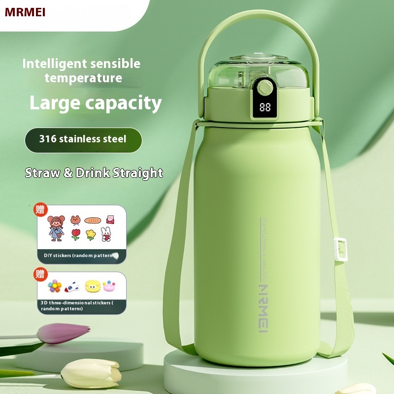High-Quality Stainless Steel Thermal Pot - Ideal for Male & Female Students with Straw Cup Feature