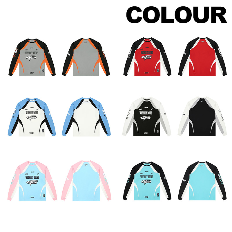 Men's Long Sleeve Graphic T-Shirt Crew Neck Moisture Wicking Quick Dry Breathable Basketball Training Jersey Outdoor Daily Clothing