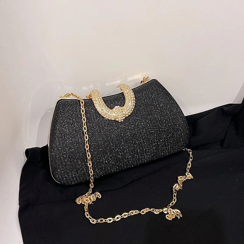 Sparkling solid color ladies temperament shoulder bag Hold Party friends party shopping mom urban beauty 240816