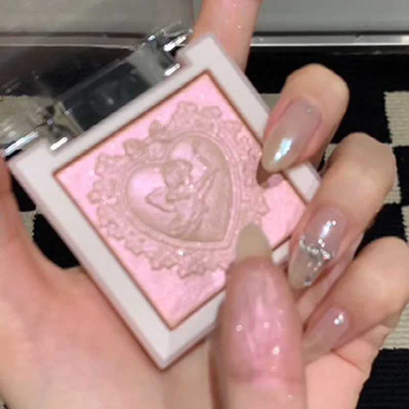 Love Angel High Gloss Powder Highlighter Makeup Palette Peach Fairy Glitter Body Bronzer Highlight Contour Illuminator Makeup Y240816