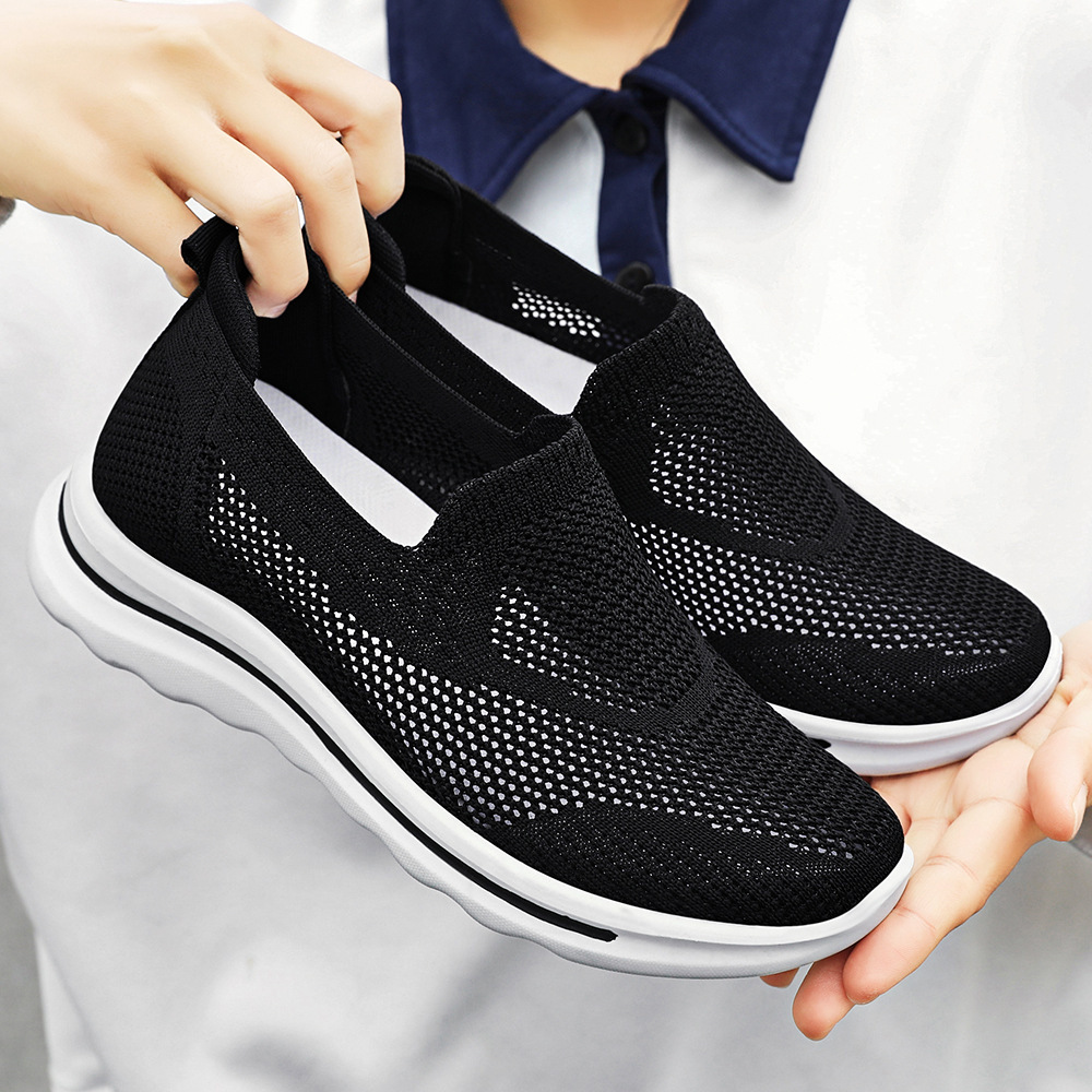 Men S Lazy Casual Shoes One Foot On Summer Breathable Middle Aged And Elderly Dad OUTDOOR