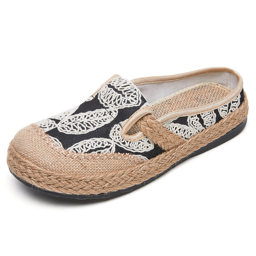 Ddmysports Summer New Linen Sneakers Alf Dragged Casual Shoes Women S OUTDOOR