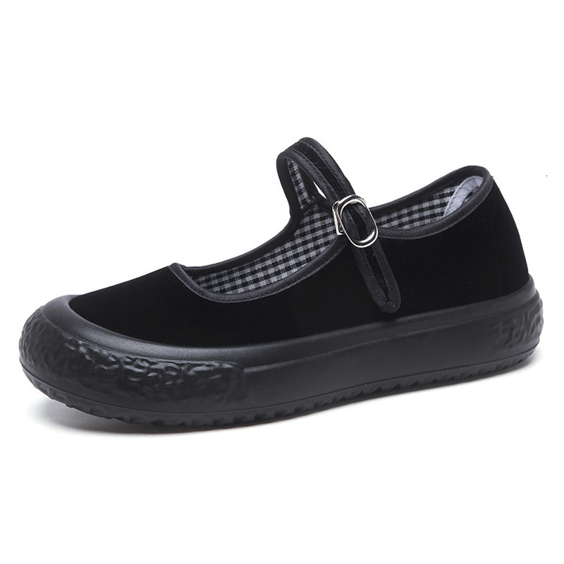 Ddmysports Autumn New Old Beijing Cloth Baotou Dance Black Belt Work Women S Mom Shoes OUTDOOR
