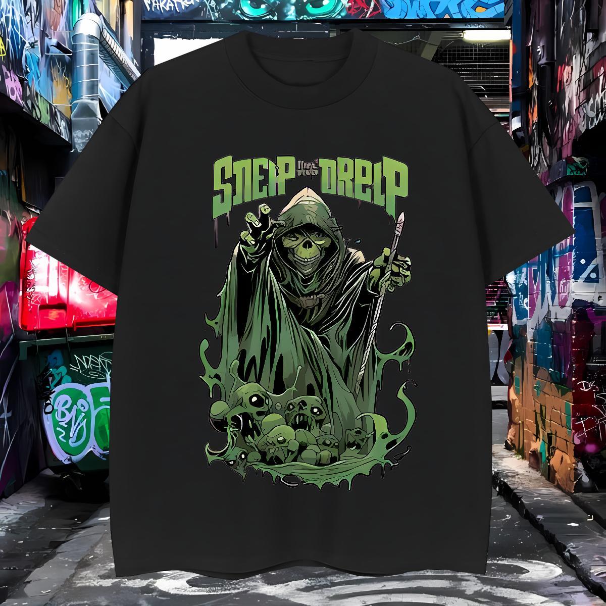 Unisex T-Shirts for Men 230g 100% Cotton skull Hip Hop Street DIY Logo Oversized Pure Cotton Tshirt for Man Woman Fashion Casual Wear